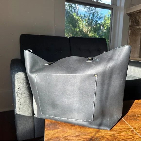 Portland Leather Goods Black Tote Bag - Picture 2 of 11